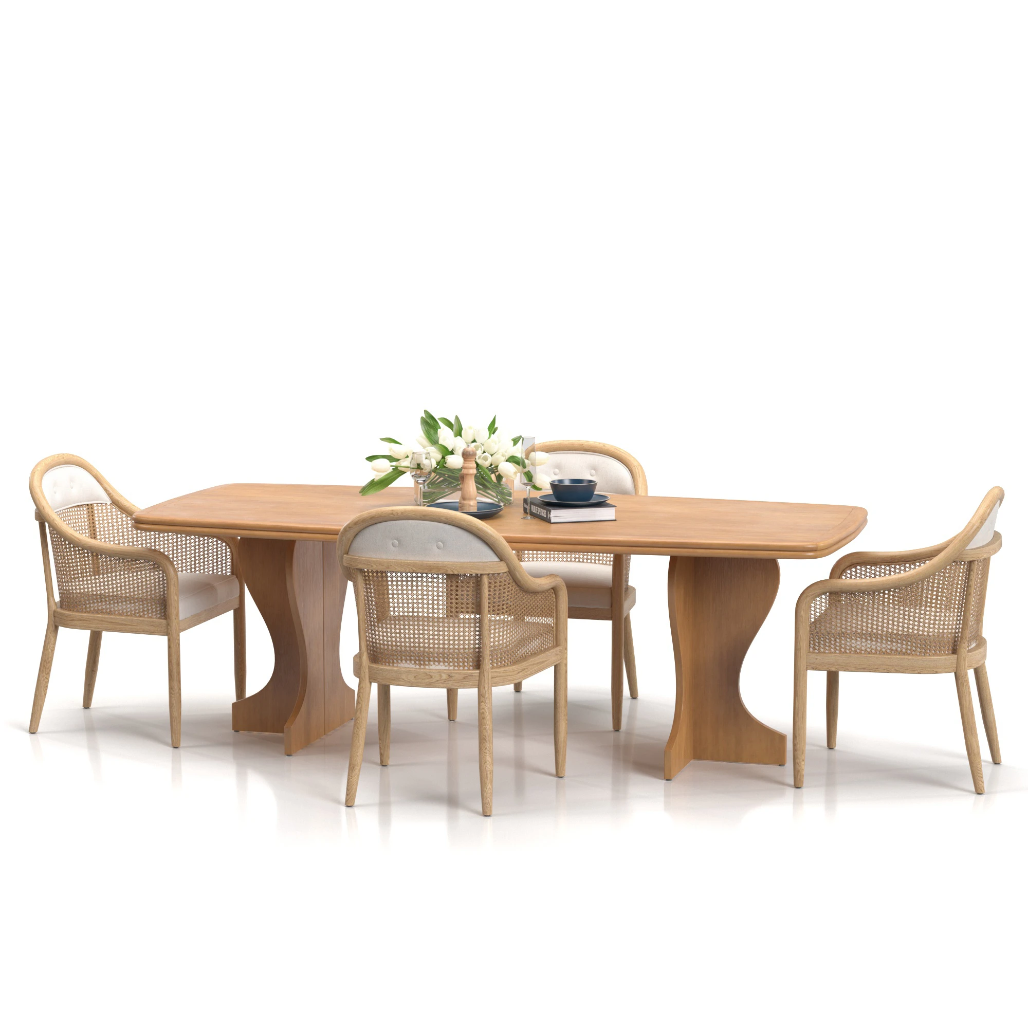 Dining set 02 3D Model_03